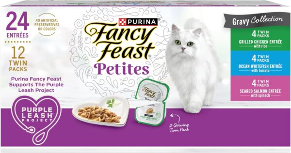 Purina Fancy Feast Gourmet Wet Cat Food  (Pack of 24) 2.8 oz. Tubs