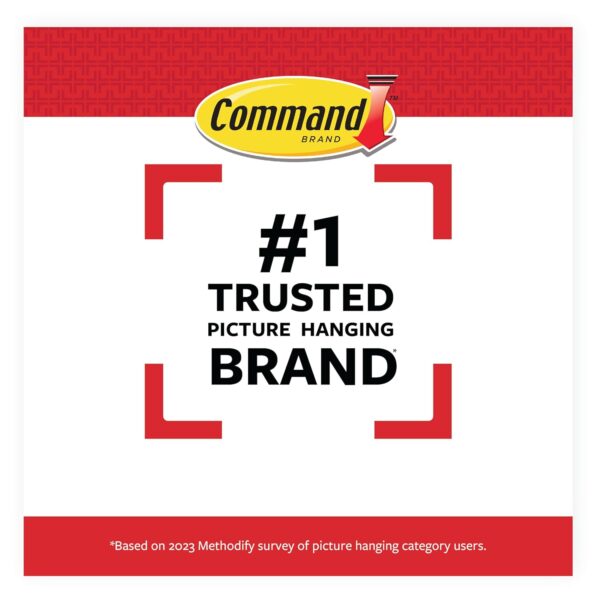 Command Picture Hanging Strips Heavy Duty, Large, Black, Holds 16 lbs, 4-Pairs – 2 Pack - Image 3