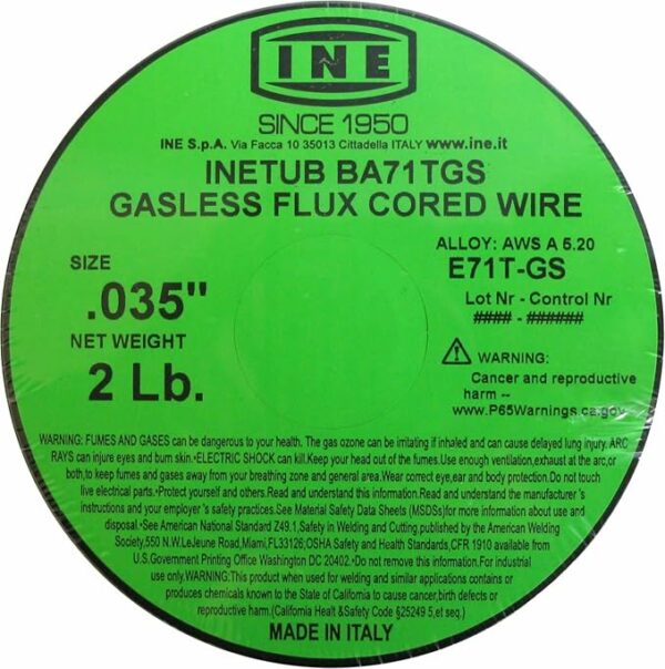 INETUB BA71TGS .035-Inch on 2-Pound Spool Carbon Steel Gasless Flux Cored Welding Wire (Pack of 2) - Image 9