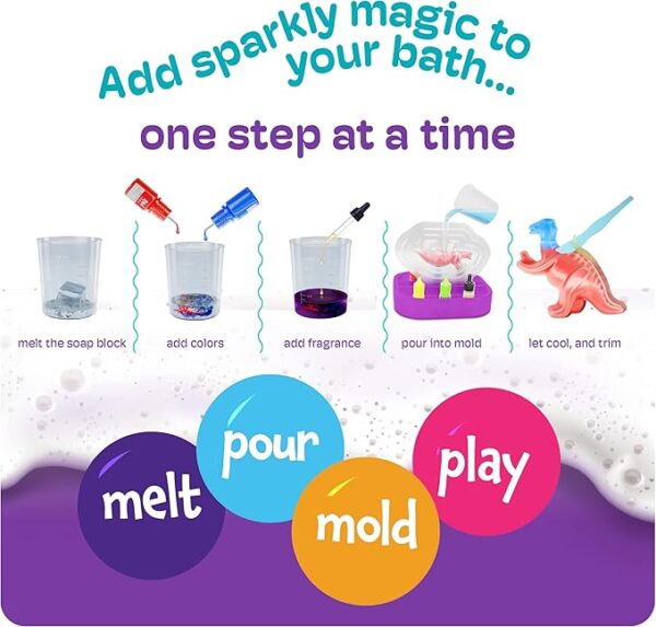 Dino Soap Making Kit for Kids – Dinosaur Science Kits for Kids All Ages – Indoor DIY Activity Craft Kits : Great Crafts Gift for Girls and Boys - Image 5