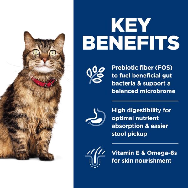 Hill's Science Diet Sensitive Stomach & Skin, Adult 1-6, Stomach & Skin Sensitivity Support, Dry Cat Food, Chicken & Rice, 7 lb Bag - Image 10