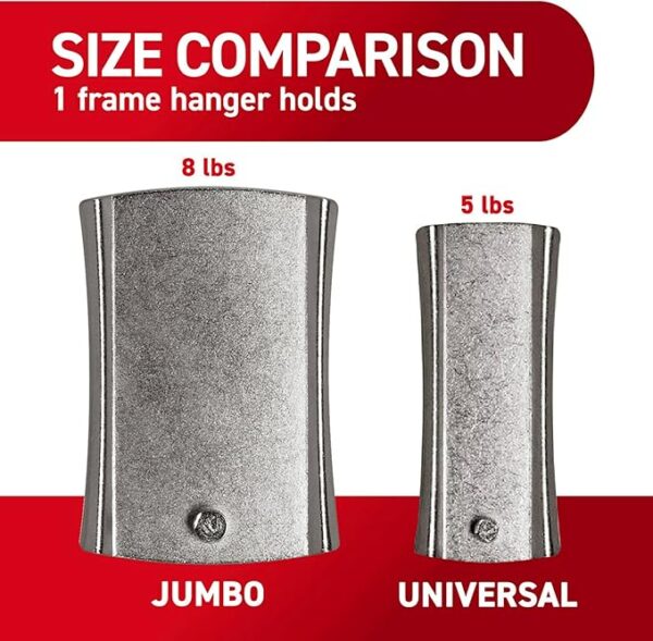 Command Universal Frame Hanger, Holds 8 lbs, White, Decorate Damage-Free, Easy to Open Packaging (PH048-3NA) Pack of 2 - Image 2