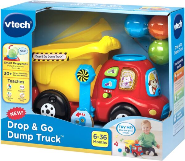 VTech Drop and Go Dump Truck, Yellow - Image 3
