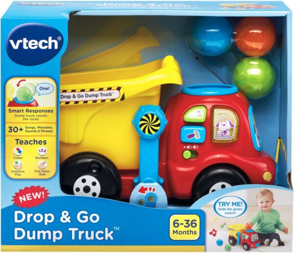 VTech Drop and Go Dump Truck, Yellow - Image 6