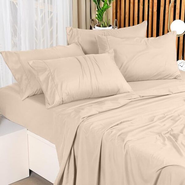 Utopia Bedding Bed Sheet Set – 4 Piece Full Bedding – Soft Brushed Microfiber Fabric – Shrinkage & Fade Resistant – Easy Care (Full, Beige) - Image 2