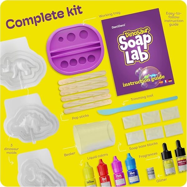 Dino Soap Making Kit for Kids – Dinosaur Science Kits for Kids All Ages – Indoor DIY Activity Craft Kits : Great Crafts Gift for Girls and Boys - Image 7