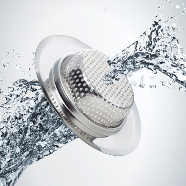 Fengbao 2PCS Kitchen Sink Strainer – Stainless Steel, Large Wide Rim 4.5″ Diameter - Image 2