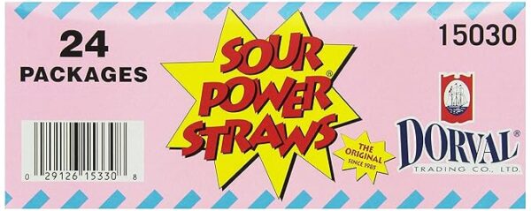 Sour Power Candy Straws, Cotton Candy, 1.75 oz (Pack of 24) - Image 5
