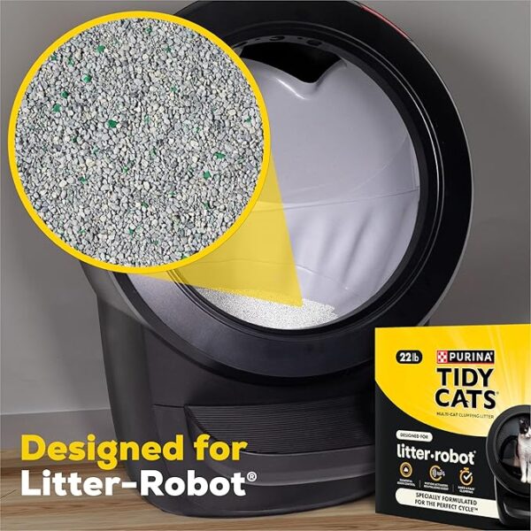 Purina Tidy Cats Cat Litter for Litter-Robot Clumping Cat Litter Odor Control Formula - 22 lb. Box - Image 8